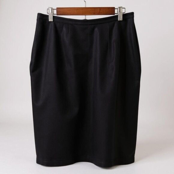 Harvé Benard Womens Black Linen Blazer and Skirt Suit Set Size 14 - Picture 4 of 16